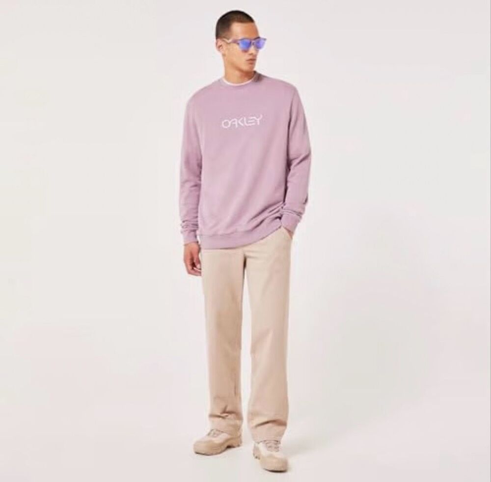 Oakley Men's Embroidered B1B Crew Neck Pullover Sweatshirt Toadstool XL NWT